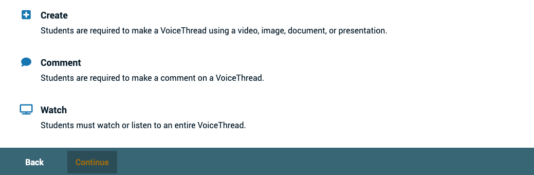 voicethread new assignments